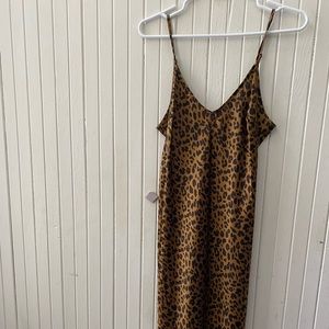 Silk cheetah dress, mid length
